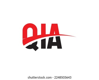 QIA Letter Initial Logo Design Vector Illustration