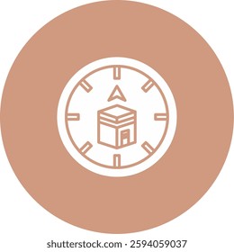 Qibla Icon Symbol Art Sign