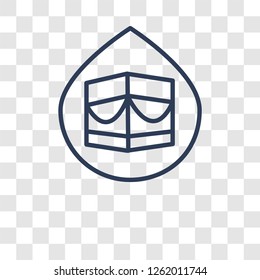 Qibla icon. Trendy Qibla logo concept on transparent background from Religion-2 collection