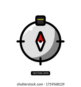 Qibla icon vector illustration logo template for many purpose. Isolated on white background.