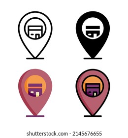 qibla icon vector illustration logo template for website or mobile app