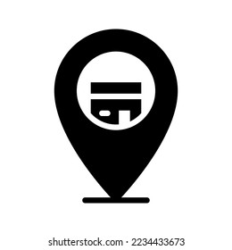 qibla icon vector illustration logo template isolated on white background