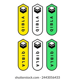 Qibla or Kiblah mark. It is used to indicate the direction of the Kaaba. Can also be used as a prayer room sign.