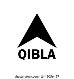 Qibla or Kiblah mark. It is used to indicate the direction of the Kaaba. Can also be used as a prayer room sign.