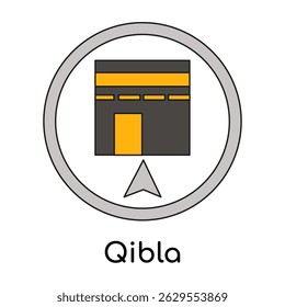 Qibla em Meca Holly Place para o Islã