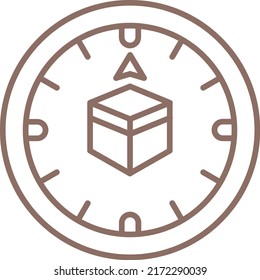 Qibla vector icon. Can be used for printing, mobile and web applications.