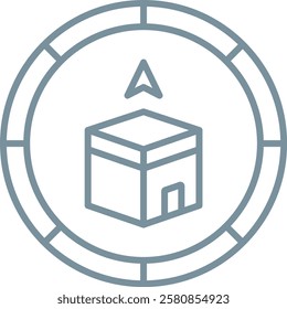 Qibla vector icon. Can be used for printing, mobile and web applications.