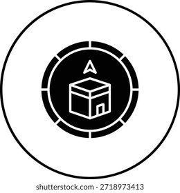 Icono de Vector de Qibla. Se puede utilizar para aplicaciones de impresión, móviles y de Web.