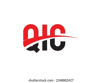 QIC Letter Initial Logo Design Vector Illustration