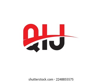 QIJ Letter Initial Logo Design Vector Illustration
