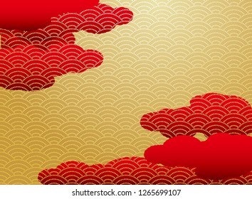 Patrón de onda de Qinghai. Material de fondo japonés.