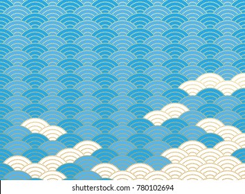 Qinghai wave pattern. Japanese background material.