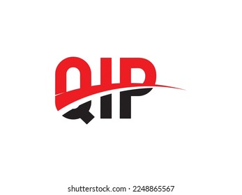 QIP Letter Initial Logo Design Vector Illustration