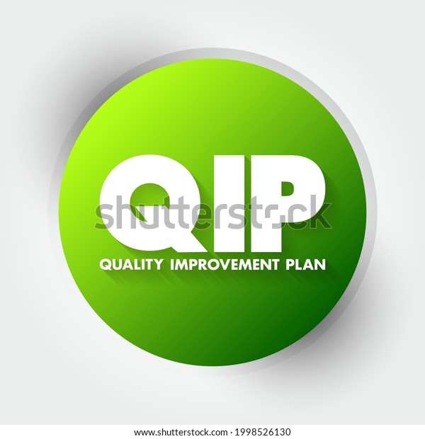 Qip Quality Improvement Plan Acronym Health Stock Vector (Royalty Free