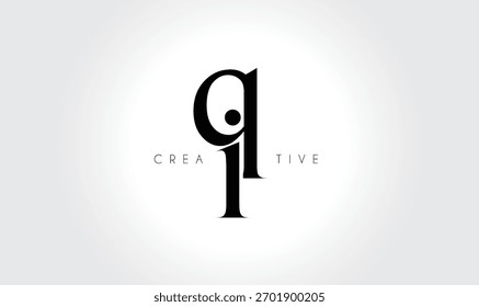 QIqi Elegant Serif Monogram Logo – Luxury Lowercase Typographic Lettermark for Modern Branding