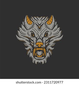 qirin dragon hand drawn illustration vintage for t shirt. vector dragon illustration for apparel retro style