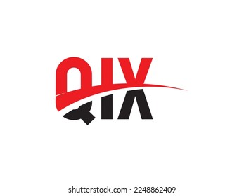 Letra QIX Ilustración del vector de diseño del logotipo inicial