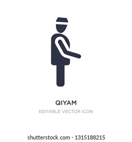 qiyam icon on white background. Simple element illustration from People concept. qiyam icon symbol design.