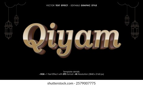 Qiyam Ramadan islamic text effect