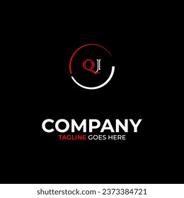 QJ creative modern letters logo design template