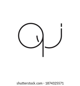 qj initial letter vector logo