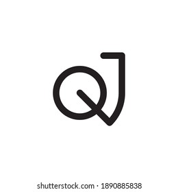 logotipo del vector de letra inicial de qj