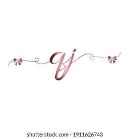 QJ Initial logo handwriting modern luxury fashion