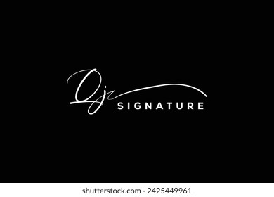 Logo de la firma de escritura a mano. QJ dibujado a mano Caligrafía letras Vector. QJ letra inmobiliaria, belleza, fotografía letra logo diseño.