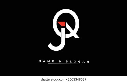 QJ, JQ Abstract Letters Logo Monogram