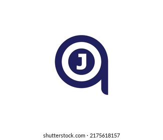 QJ JQ Logo design vector template