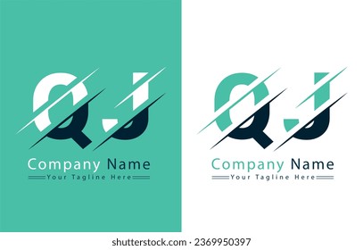 QJ Letter Logo Design Concept. Vector Logo Illustration