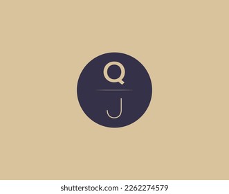 QJ letter modern elegant logo design vector images