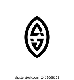 QJ line geometric monogram with high quality professional design that will print well