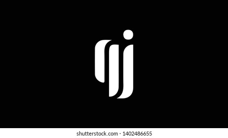 QJ logo design template vector illustration minimal design