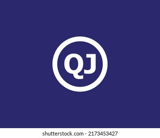 plantilla de vector de diseño de logotipo QJ