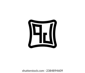 QJ logo design vector template
