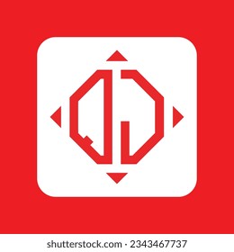Diseñador de diseño de logotipo de monograma inicial moderno QJ. Será adecuado para qué empresa o nombre de marca inician esas iniciales.