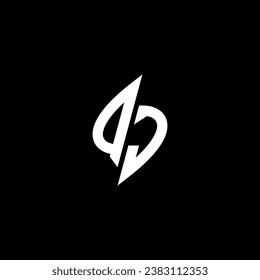 QJ monogram esport logo design with cool shape concept in vector