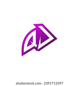 Emblem-Logo von QJ Premium, anfänglicher Support und Design-Konzept für Gaming