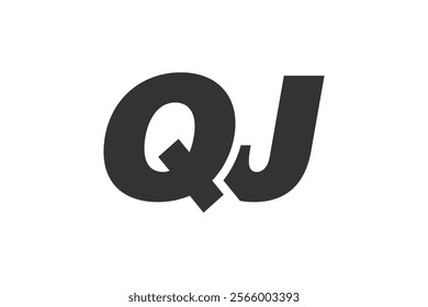 QJ Techno Editable Font Logo For Corporate Branding. Bold, Futuristic Design With Unique Typographic Ideas. Minimal Custom Type And Dynamic Letter Variations For Promotion, Printing, And Book Titles