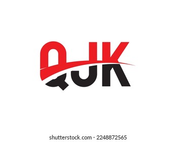 Letra QJK Ilustración del vector de diseño del logotipo inicial