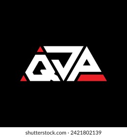 Diseño del logotipo de la letra triangular QJP con forma triangular. Monograma de diseño del logotipo del triángulo QJP. Plantilla de logotipo del vector del triángulo QJP con color rojo. Logo triangular QJP Diseño sencillo, elegante y lujoso.