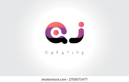 QJqj Gradiente Logotipo abstrato com formas arredondadas criativas