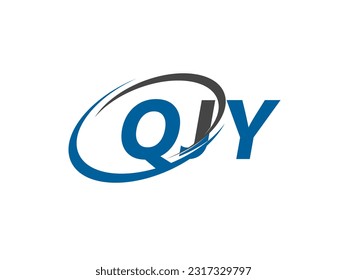 QJY letter creative modern elegant swoosh logo design