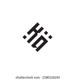 QK abstract geometric concept logo in high quality professional design that will be best for street style