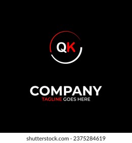 QK creative modern letters logo design template