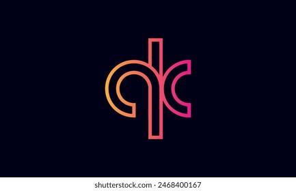 QK Creative And Modern QK Logo. Initial Letter QK Logo Design on Black Background.