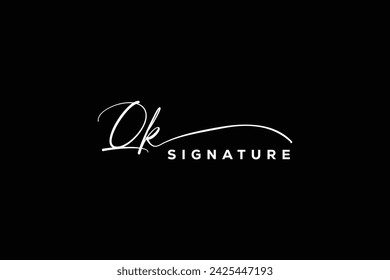 QK initials Handwriting signature logo. QK Hand drawn Calligraphy lettering Vector. QK letter real estate, beauty, photography letter logo design.