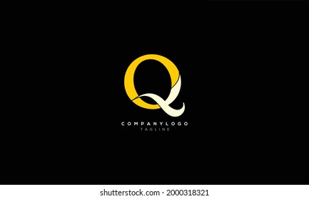 QK KQ Q AND K Abstract initial monogram letter alphabet logo design