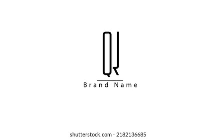 QK KQ Q K abstract vector logo monogram template